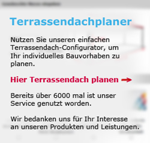 Alu Terrassendach planen
